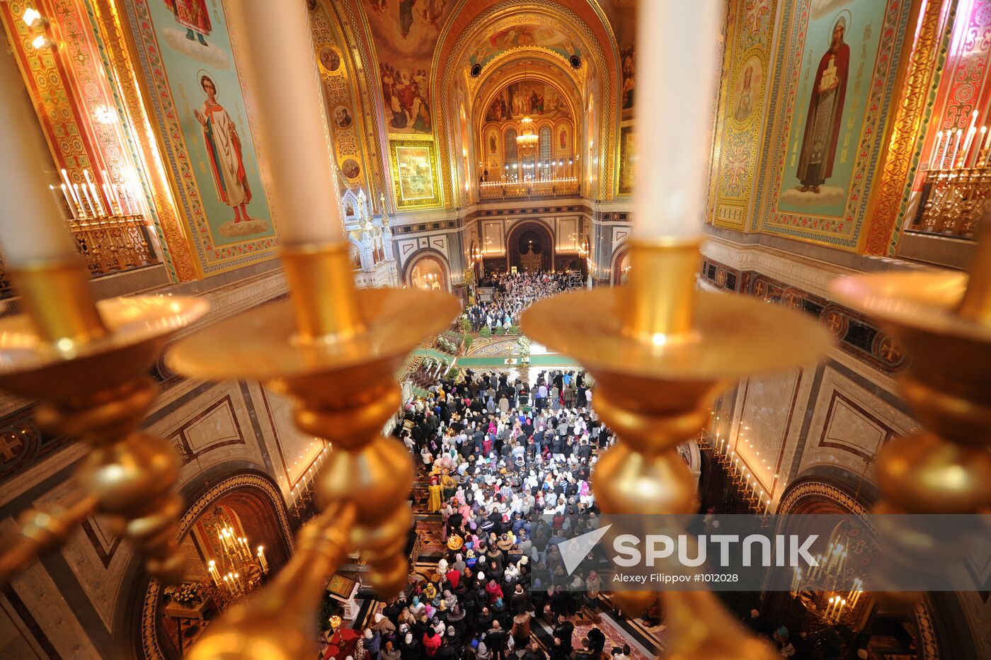Christmas service at Cathedral of Christ the Savior