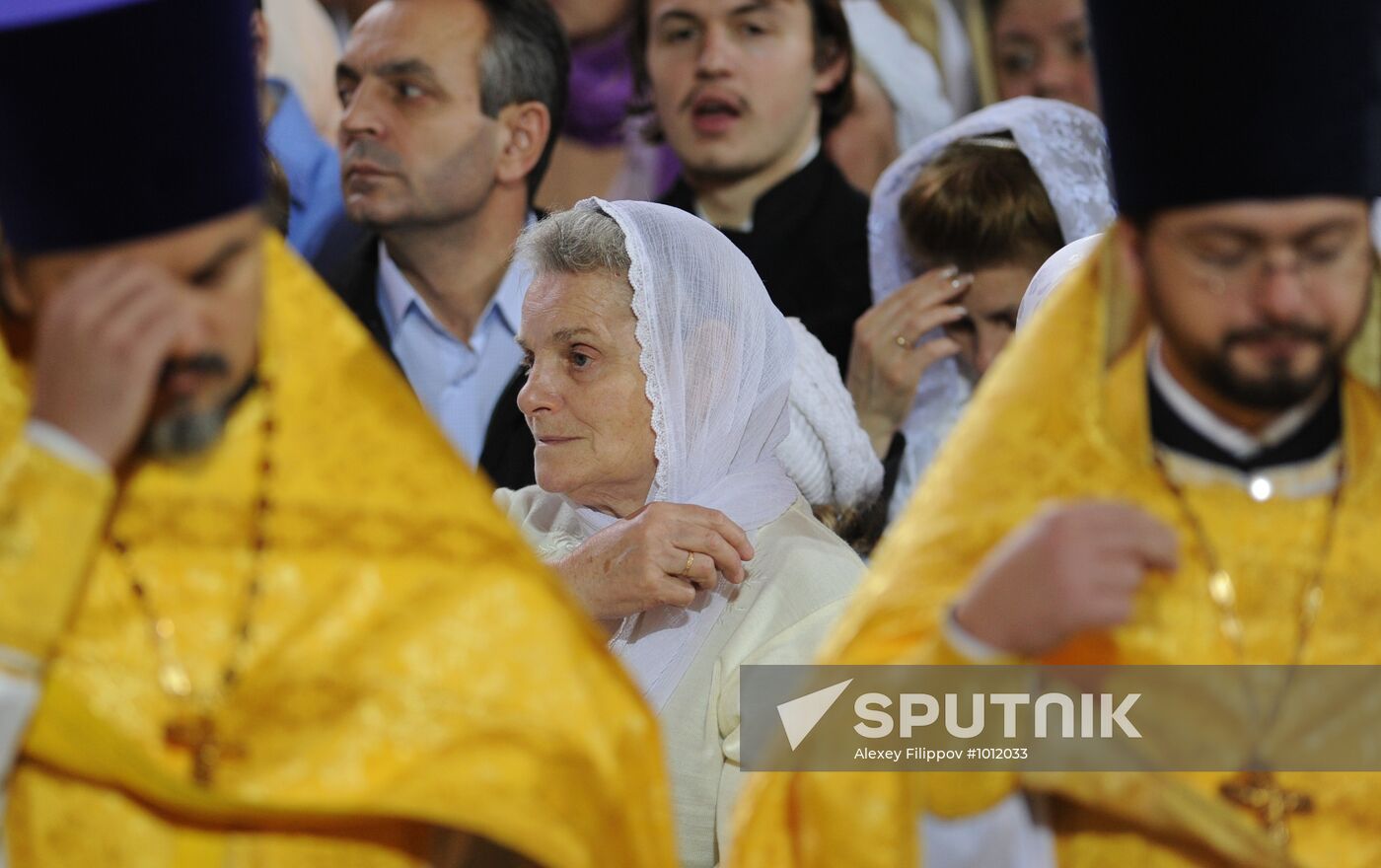 Christmas service at Cathedral of Christ the Savior