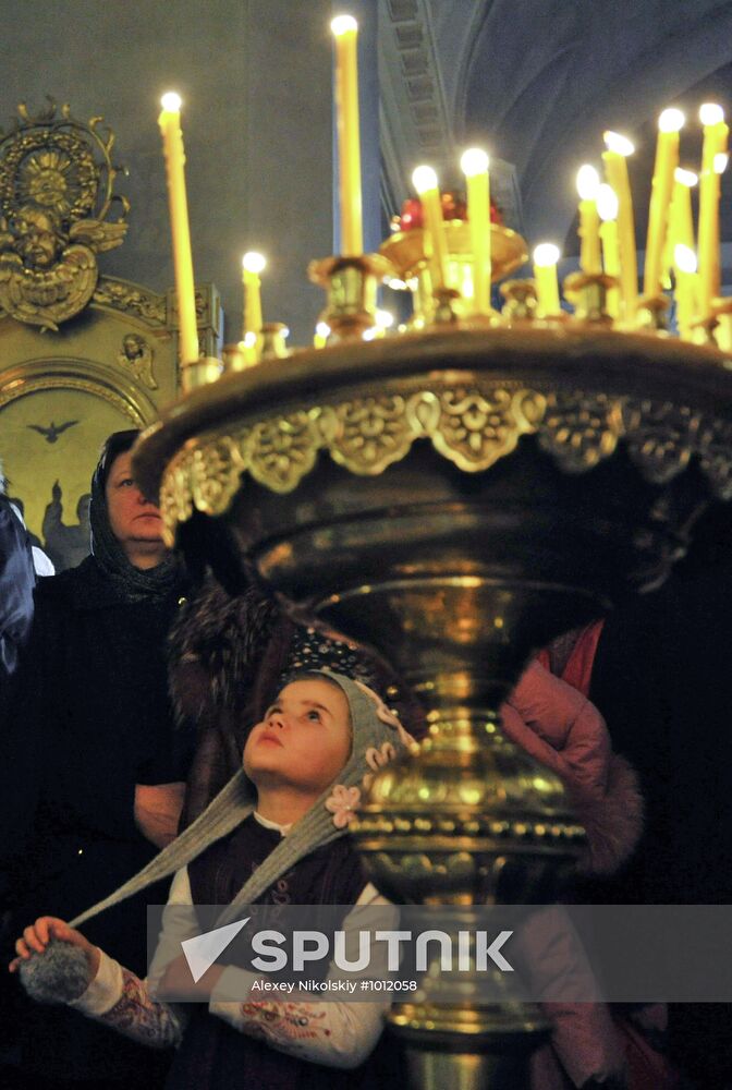 Christmas service at Transfiguration Cathedral