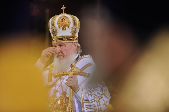 Christmas service at Cathedral of Christ the Savior