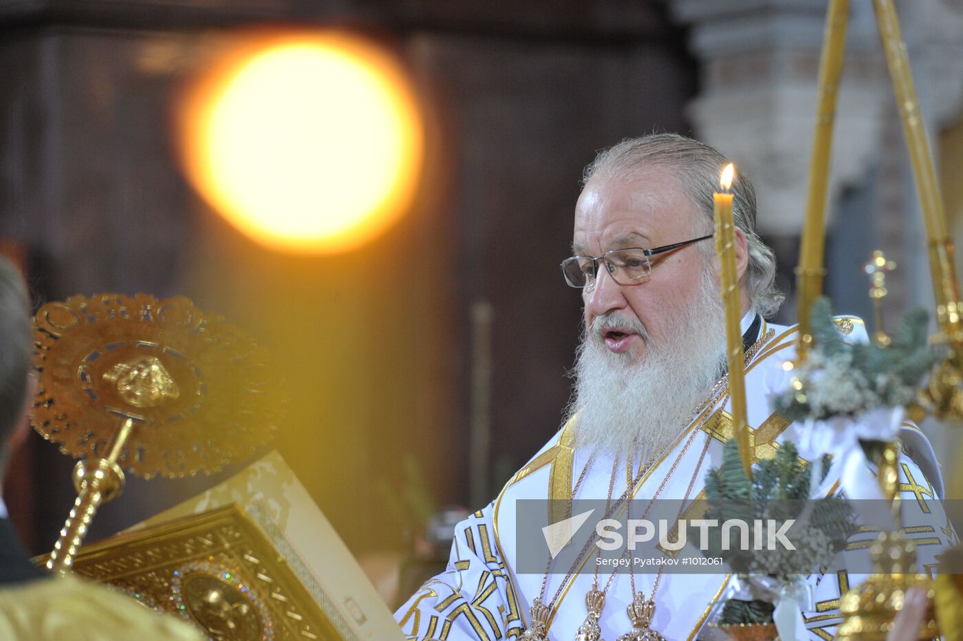 Christmas service at Cathedral of Christ the Savior