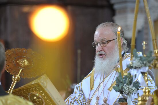 Christmas service at Cathedral of Christ the Savior