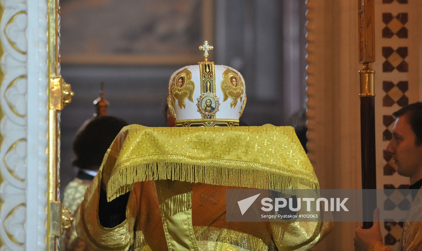 Christmas service at Cathedral of Christ the Savior