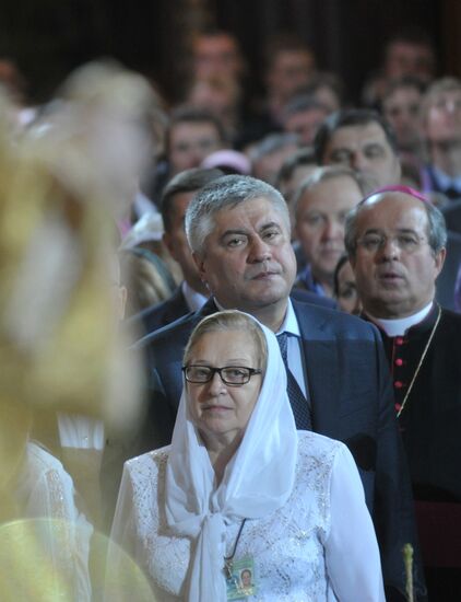Christmas service at Cathedral of Christ the Savior