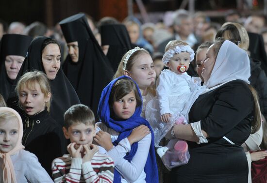 Christmas service at Cathedral of Christ the Savior