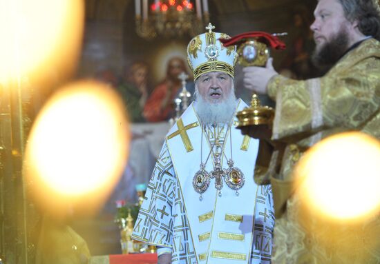 Christmas service at Cathedral of Christ the Savior