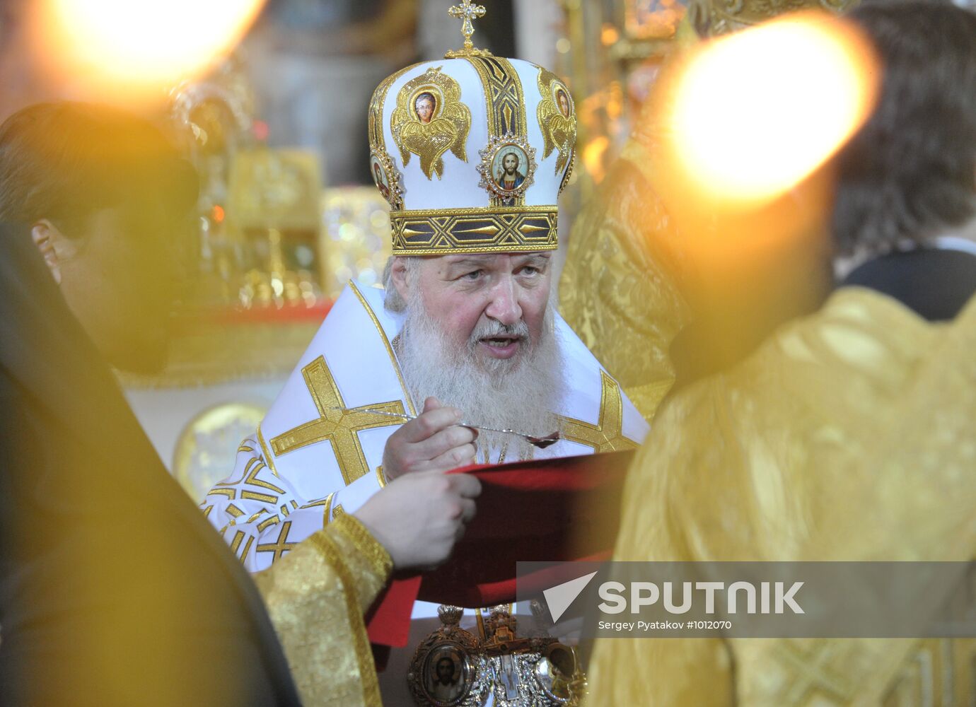 Christmas service at Cathedral of Christ the Savior