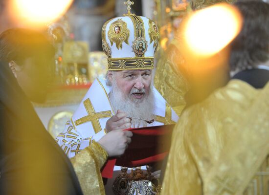 Christmas service at Cathedral of Christ the Savior