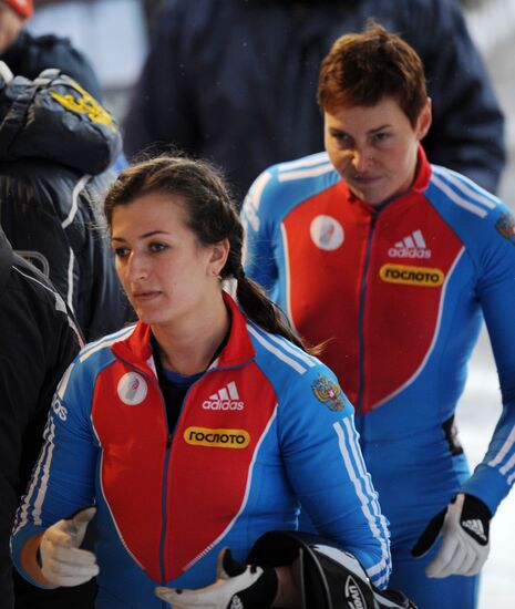 Bobsleigh World Cup. Fourth Round. Two Women Bobs
