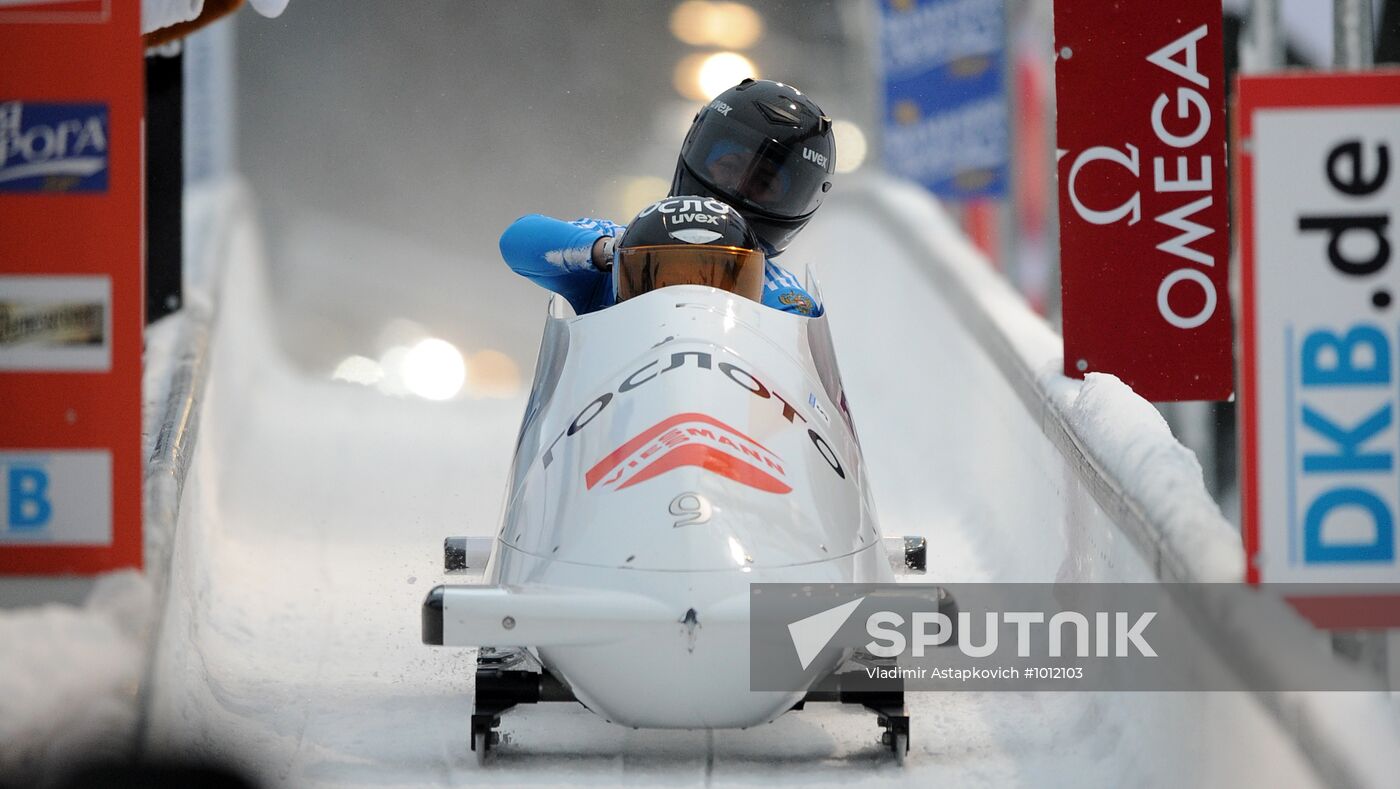 Bobsleigh World Cup. Fourth Round. Two Women Bobs