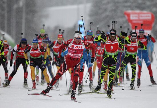 Fourth Biathlon World Cup: Men's mass start