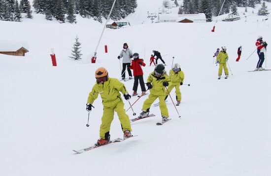 Winter holiday in Courchevel mountain ski resort