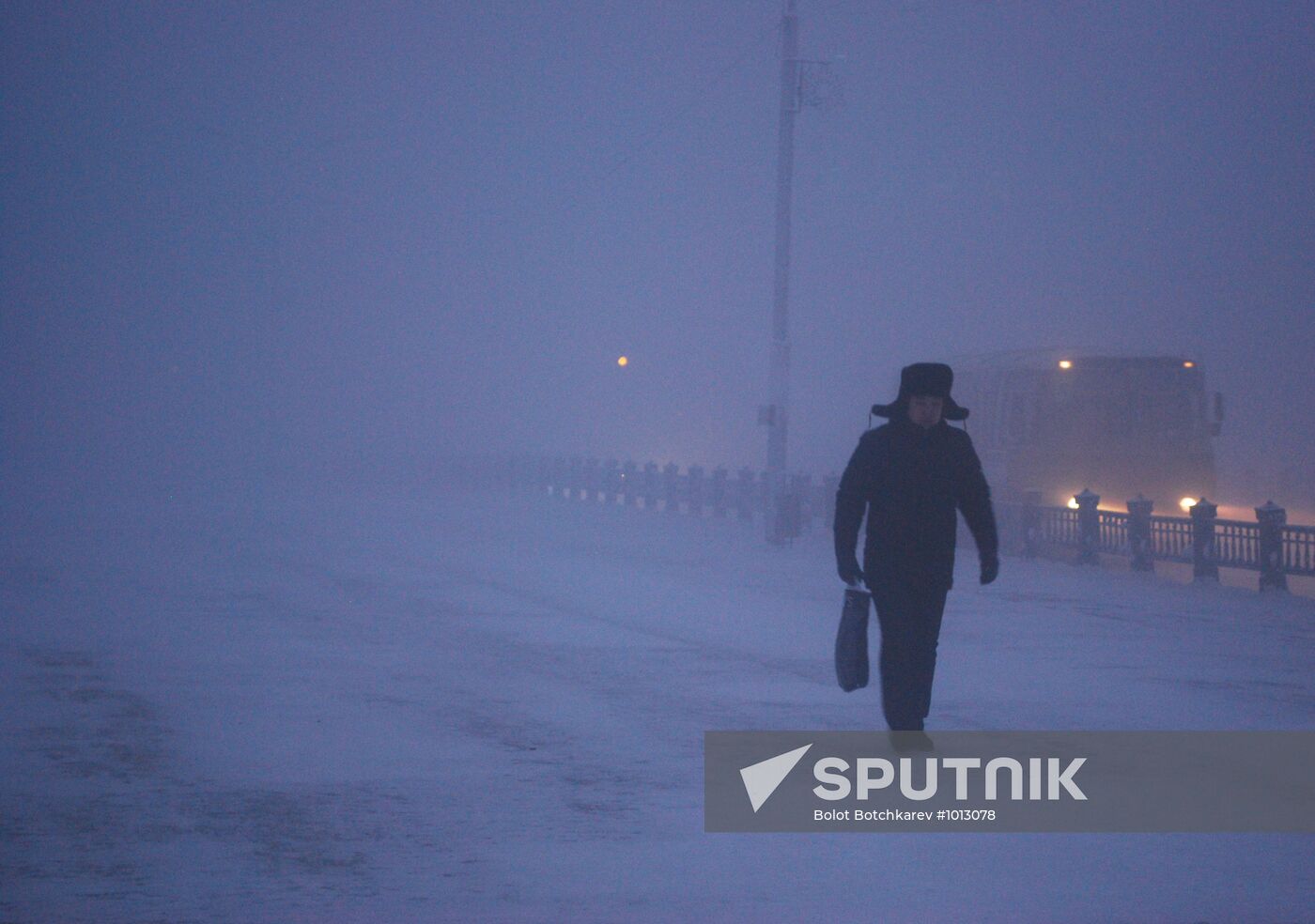 Severe frosts in Yakutsk