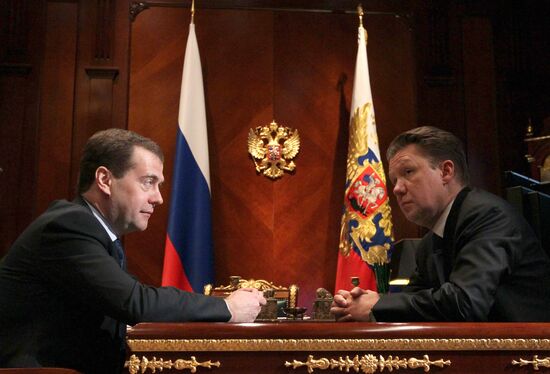 Dmitry Medvedev meets with Alexei Miller