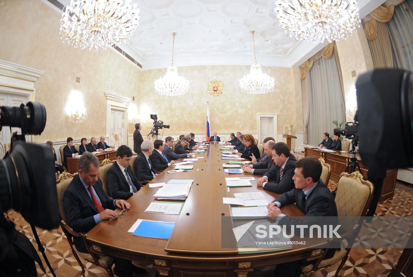 Vladimir Putin conducts Government Presidium meeting