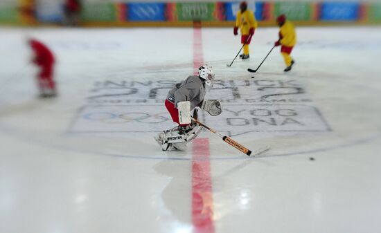 Russian national ice hockey team's training session