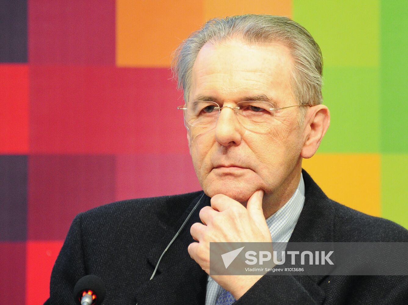 News conference with IOC President Jacques Rogge