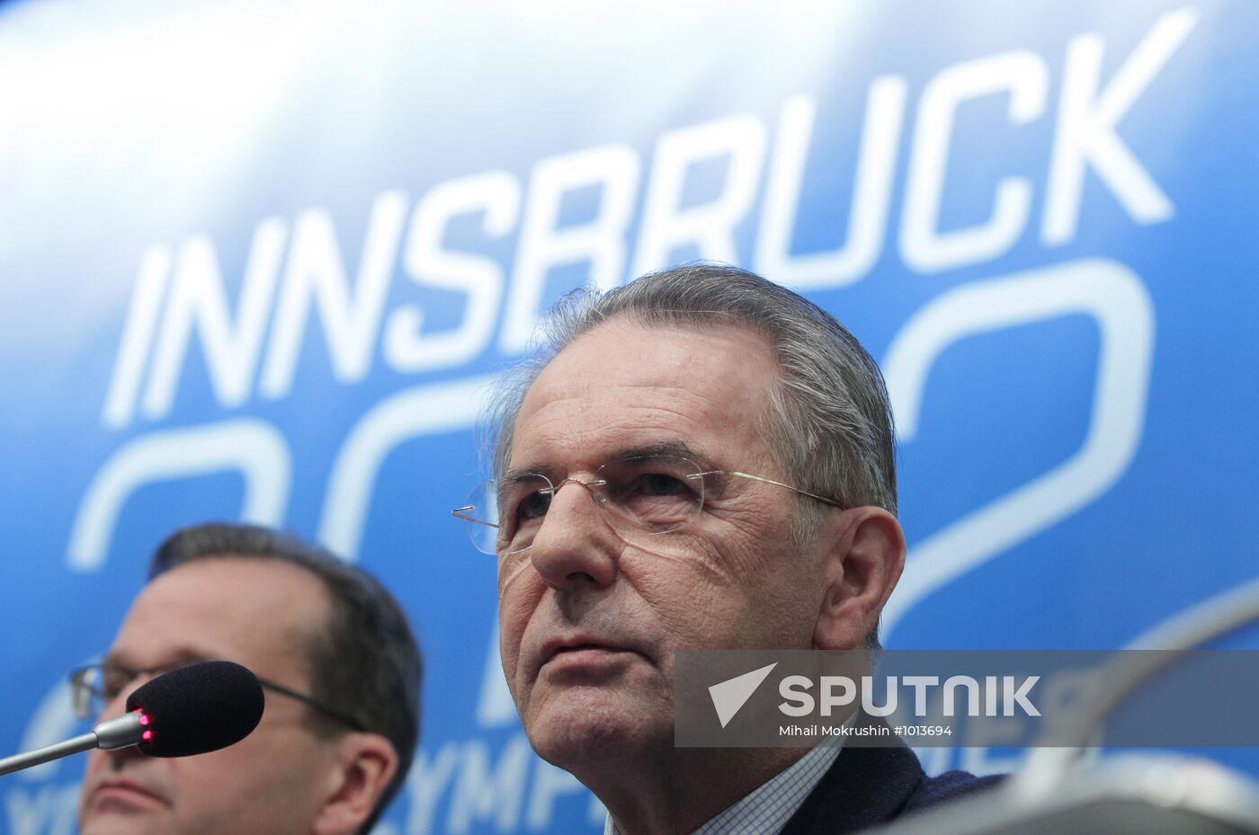News conference with IOC President Jacques Rogge
