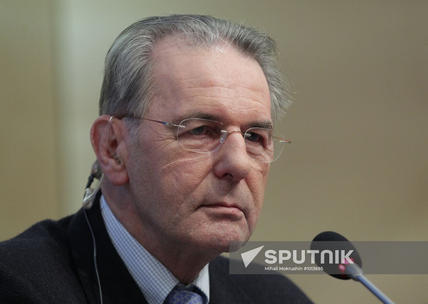 News conference with IOC President Jacques Rogge