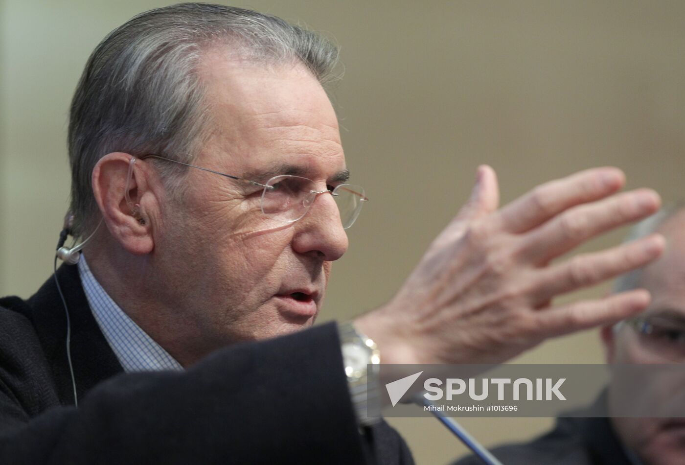 News conference with IOC President Jacques Rogge