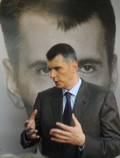 Mikhail Prokhorov meets with voters