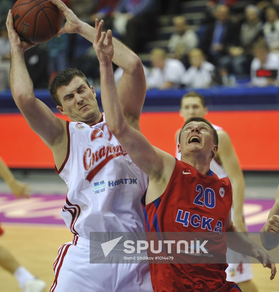 Basketball. PBL. CSKA (Moscow) - "Spartak"