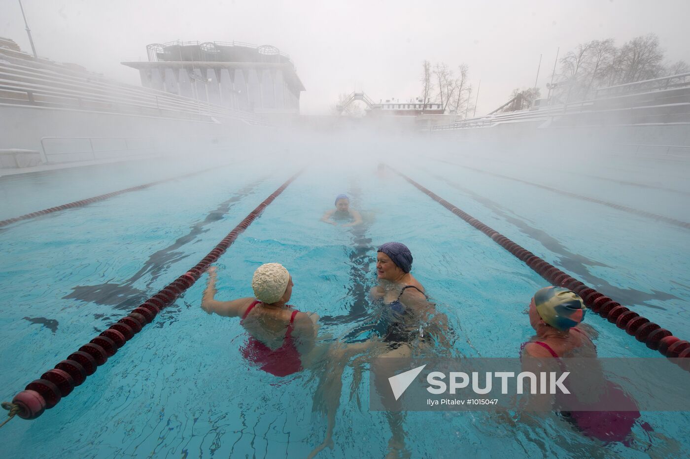 Chaika open swimming pool in Moscow