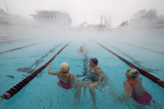 Chaika open swimming pool in Moscow