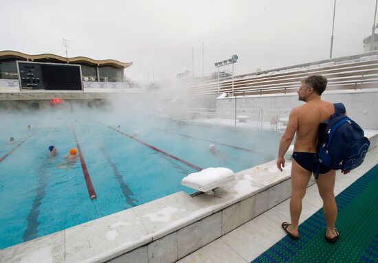 Chaika open swimming pool in Moscow