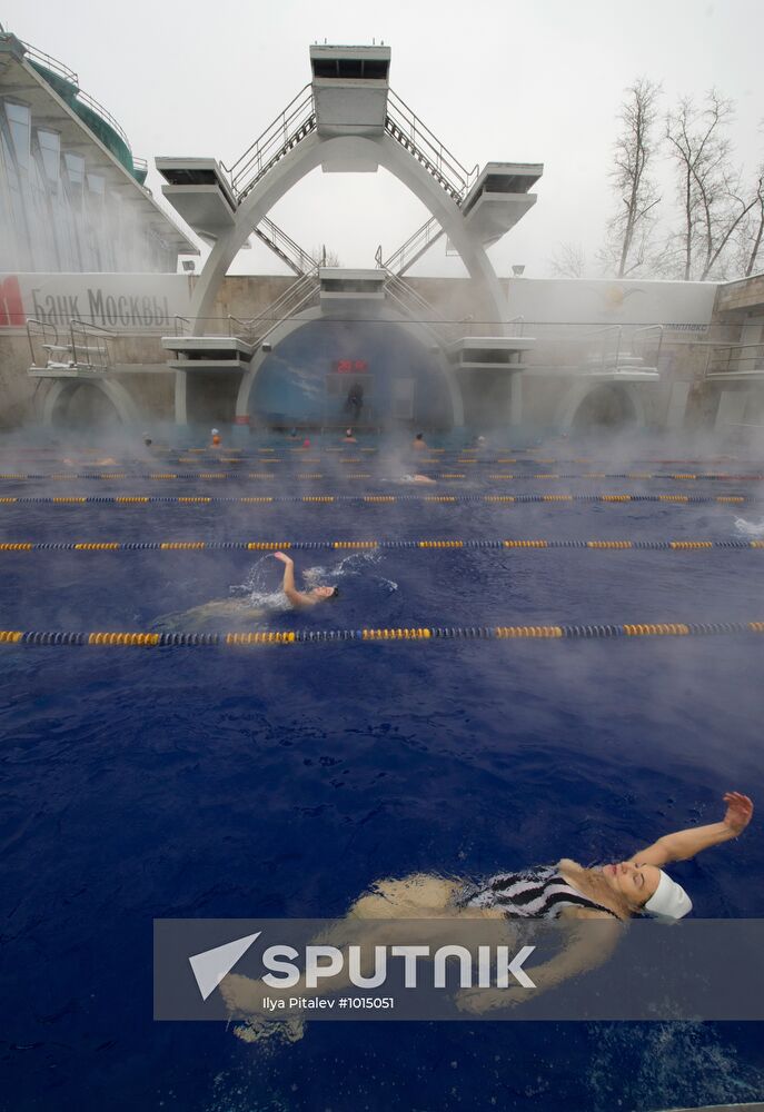 Chaika open swimming pool in Moscow