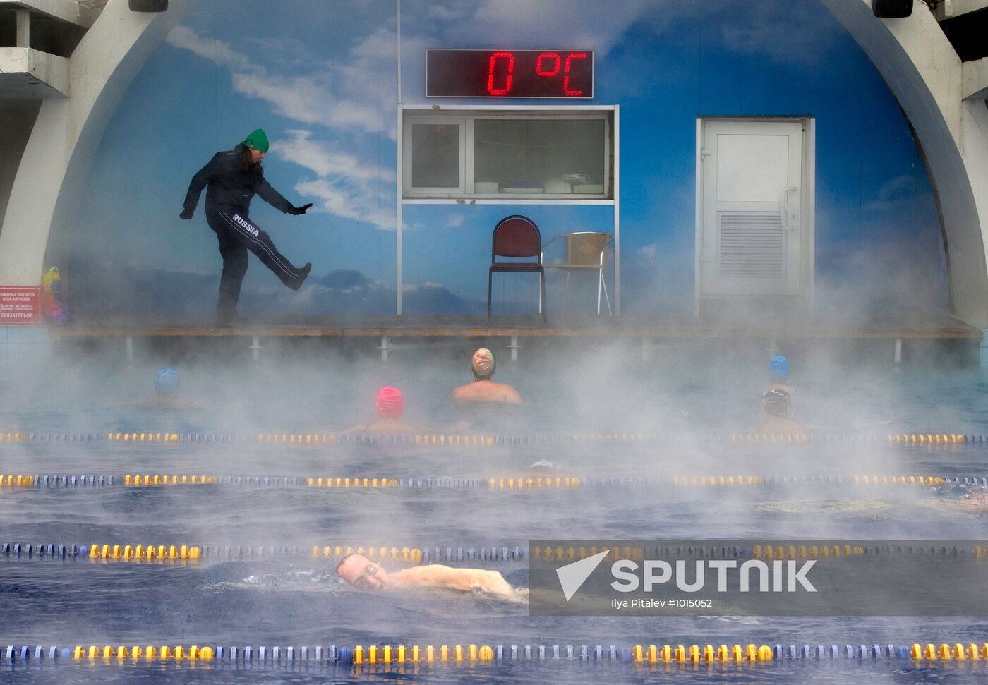 Chaika open swimming pool in Moscow