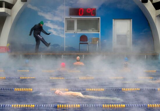 Chaika open swimming pool in Moscow