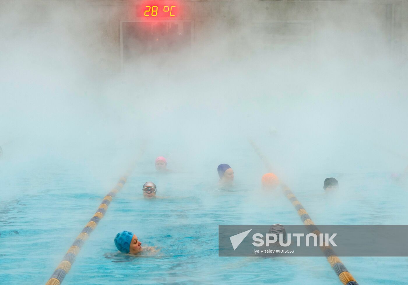 Chaika open swimming pool in Moscow