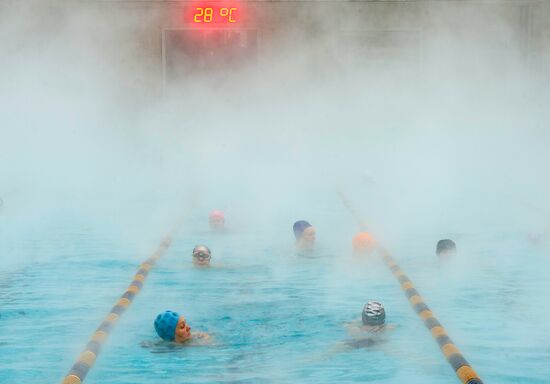 Chaika open swimming pool in Moscow