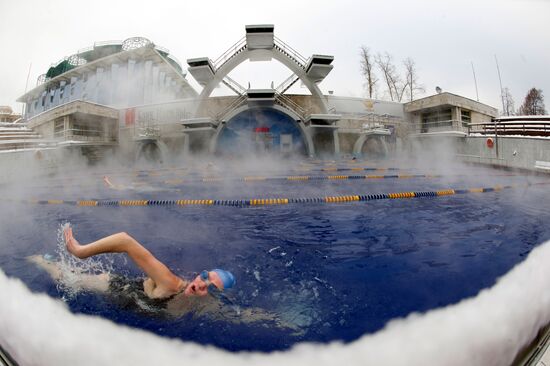 Chaika open swimming pool in Moscow