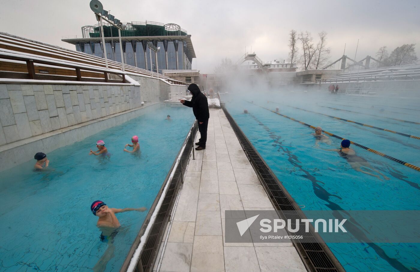 Chaika open swimming pool in Moscow