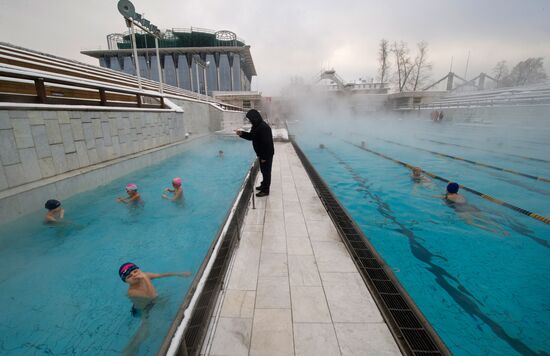 Chaika open swimming pool in Moscow