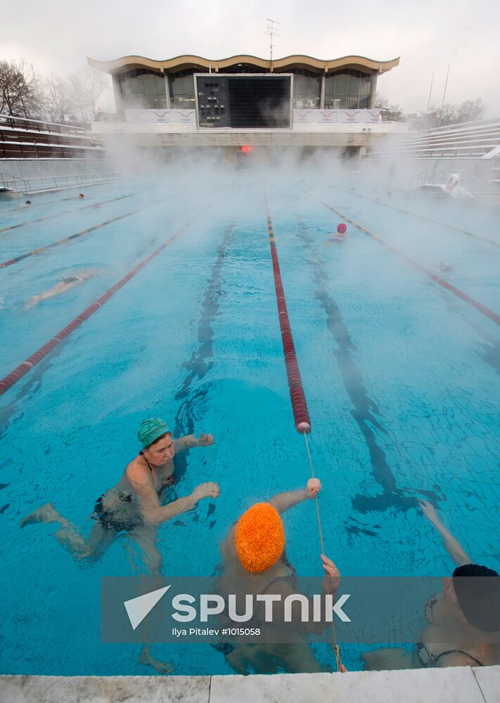 Chaika open swimming pool in Moscow