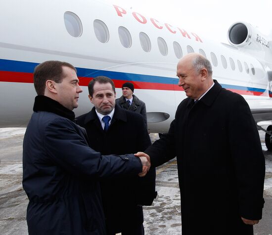 Dmitry Medvedev on working trip to Saransk