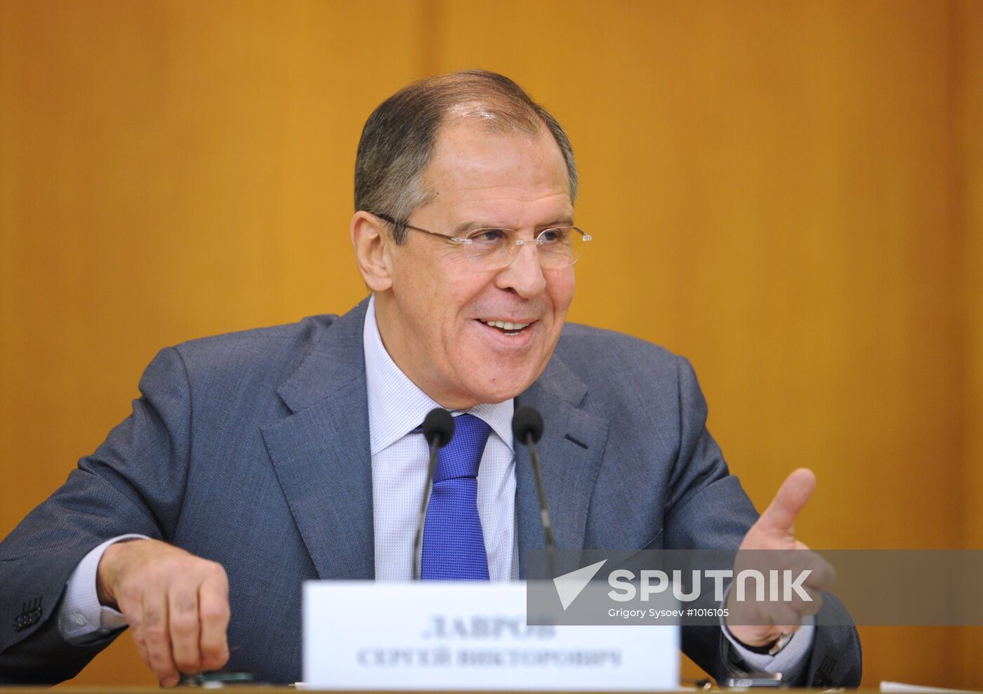 Russian Foreign Minister Sergei Lavrov holds news conference