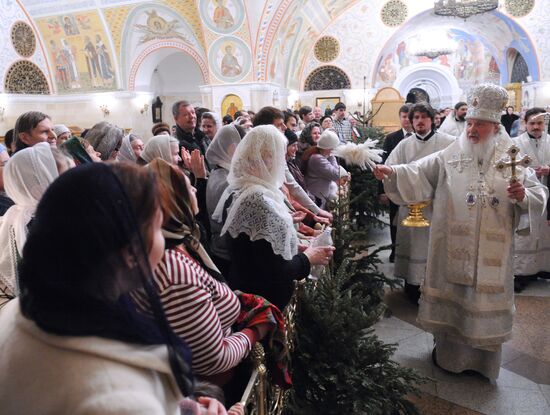 Patriarchal service in Christ the Savior Cathedral