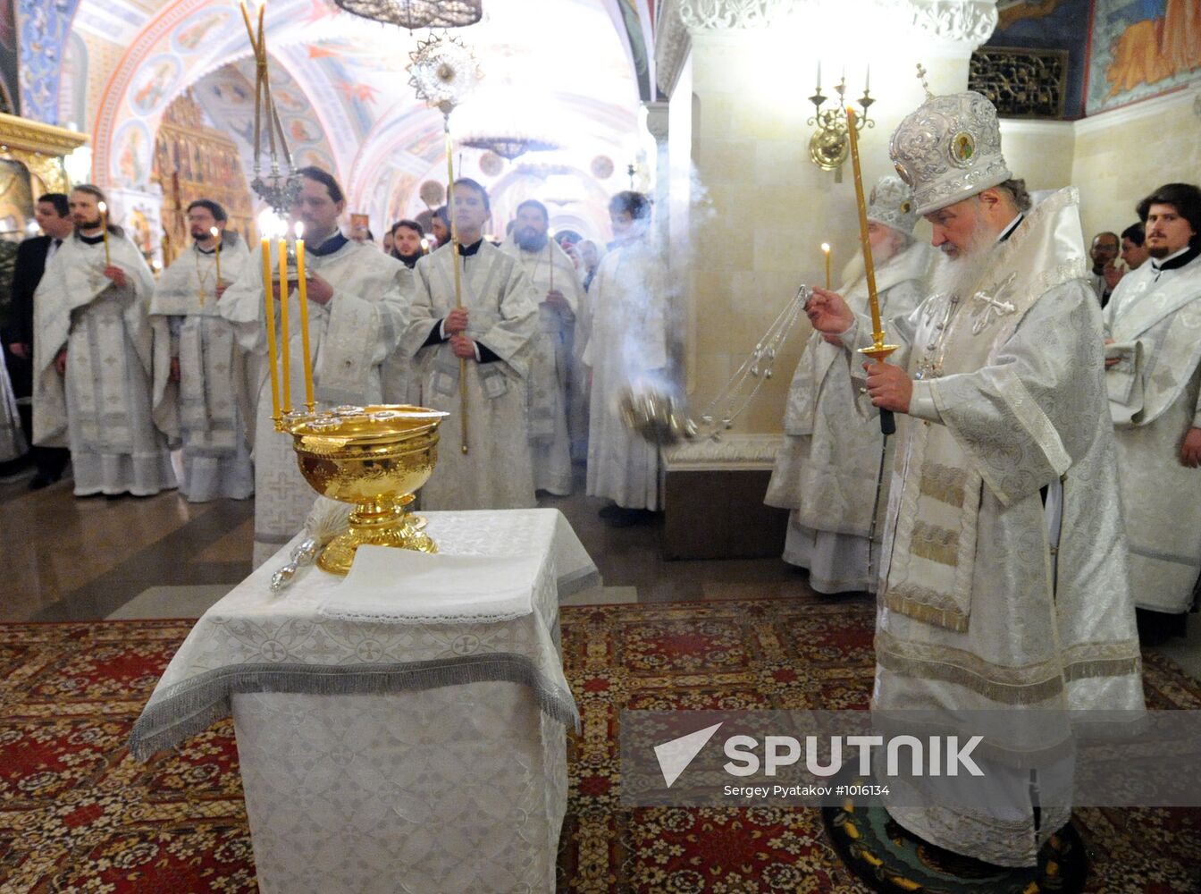 Patriarchal service in Christ the Savior Cathedral