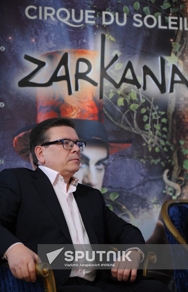 Preparations for premiere of Zarkana show by Cirque du Soleil
