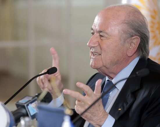 FIFA president Blatter, RFU president Fursenko's news conference