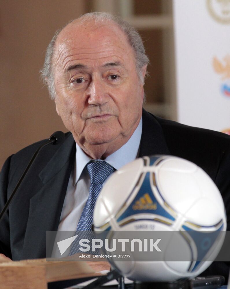 FIFA president Blatter, RFU president Fursenko's news conference