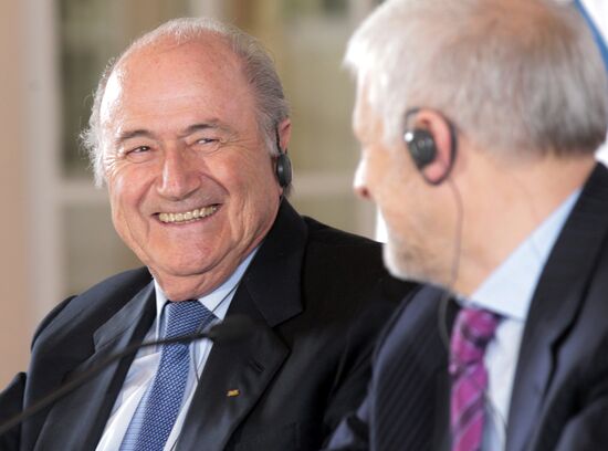 FIFA president Blatter, RFU president Fursenko's news conference
