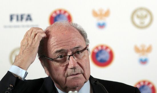 FIFA president Blatter, RFU president Fursenko's news conference