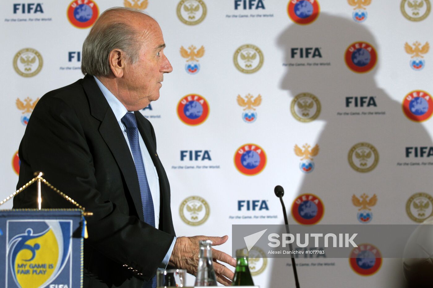 FIFA president Blatter, RFU president Fursenko's news conference