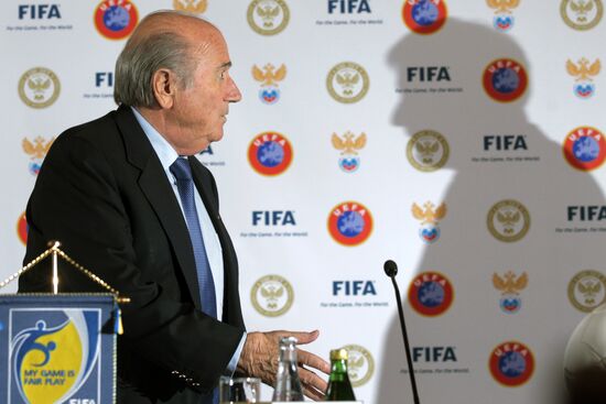 FIFA president Blatter, RFU president Fursenko's news conference