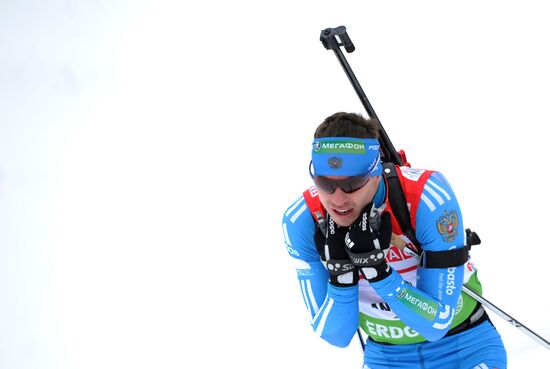 Biathlon World Cup. Stage six. Men's sprint